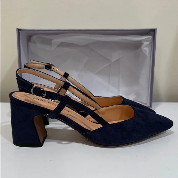 NEW - Roserwish Navy Slingback 2.5” Heels for Women ( sz 8.5) - Picture 2 of 7